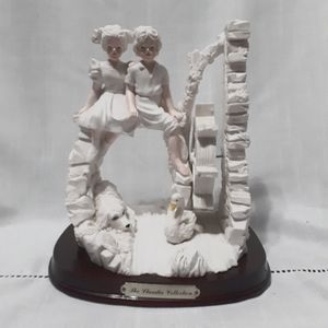 Romantic Couple with dog Collectible Table art